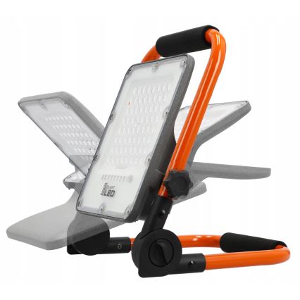 Laetav LED-reflektor statiiviga LED/100W/3,2V 5000K 5000 mAh IP65 oranž