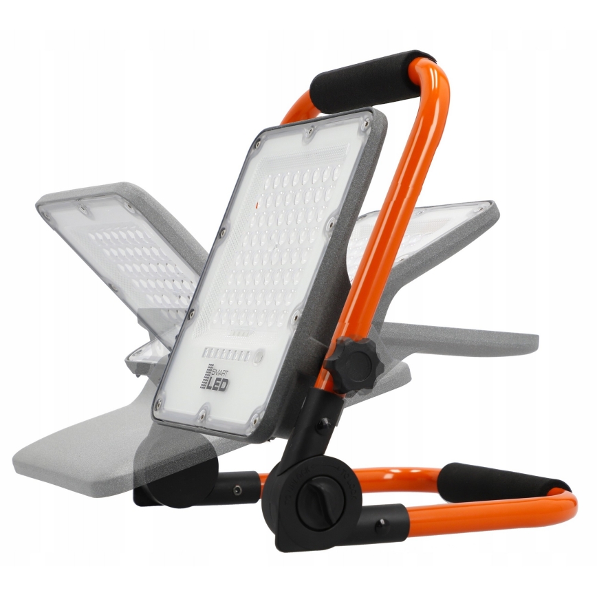 Laetav LED-reflektor statiiviga LED/100W/3,2V 5000K 5000 mAh IP65 oranž
