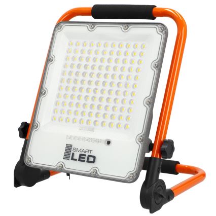 Laetav LED-reflektor statiiviga LED/100W/3,2V 5000K 5000 mAh IP65 oranž