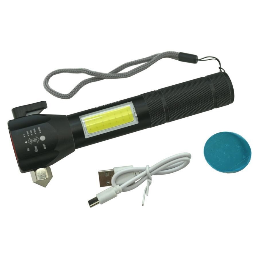 Laetav LED-taskulamp LED/3W/5V 200 lm 1200 mAh