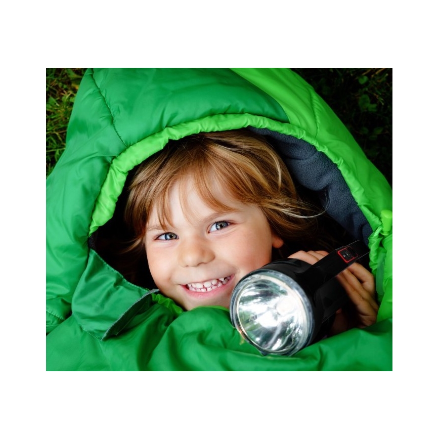 Laetav LED-taskulamp LED/5V 500 lm 1200 mAh must