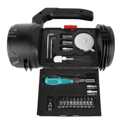 Laetav LED-taskulamp LED/5V 500 lm 1200 mAh must