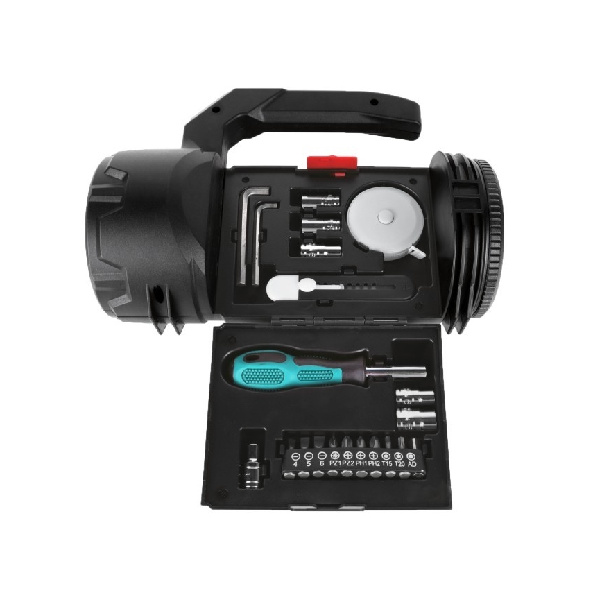 Laetav LED-taskulamp LED/5V 500 lm 1200 mAh must