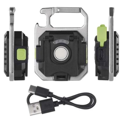 Laetav LED-taskulamp LED/USB/3,7V IP44 750 lm 400 mAh