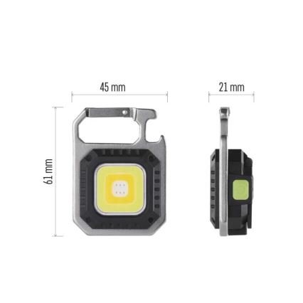 Laetav LED-taskulamp LED/USB/3,7V IP44 750 lm 400 mAh