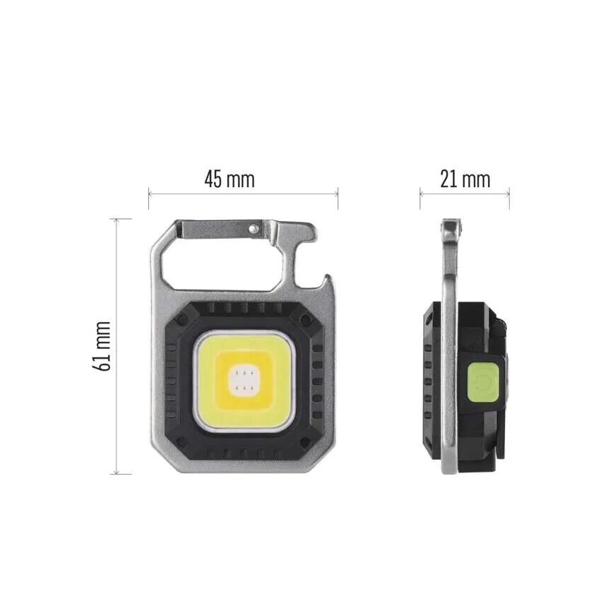 Laetav LED-taskulamp LED/USB/3,7V IP44 750 lm 400 mAh