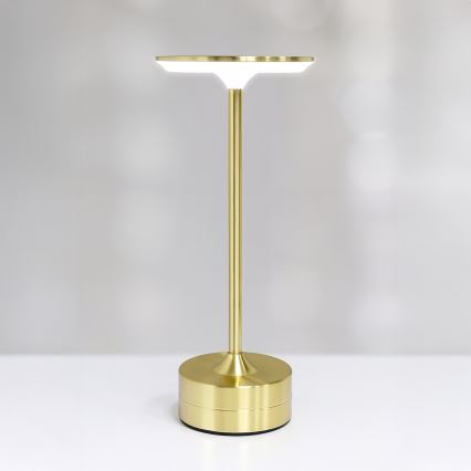 Laetav puutetundlik lauavalgusti TAVOLO LED/2,5W/5V 2400 mAh 3000-6000K kuldne
