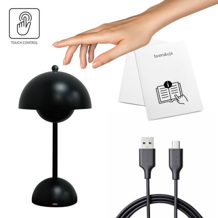 Laetav puutetundlik LED-laualamp COSTA LED/3W/5V 2400 mAh 3000-6000K must