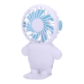 Laetav taskuventilaator 4,5W/5V 500 mAh valge/sinine