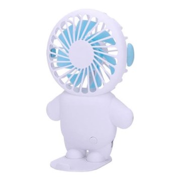 Laetav taskuventilaator 4,5W/5V 500 mAh valge/sinine