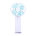 Laetav taskuventilaator 4W/5V 1200 mAh valge/sinine