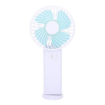 Laetav taskuventilaator 4W/5V 1200 mAh valge/sinine