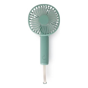 Laetav taskuventilaator 5W/5V 1200 mAh türkiissinine