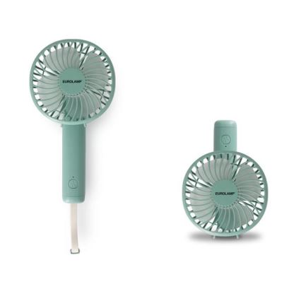 Laetav taskuventilaator 5W/5V 1200 mAh türkiissinine