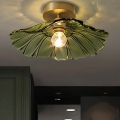 Laevalgusti ACRYLIC 1×E27, 40 W, 230 V, Ø 28 cm, kuldne/roheline