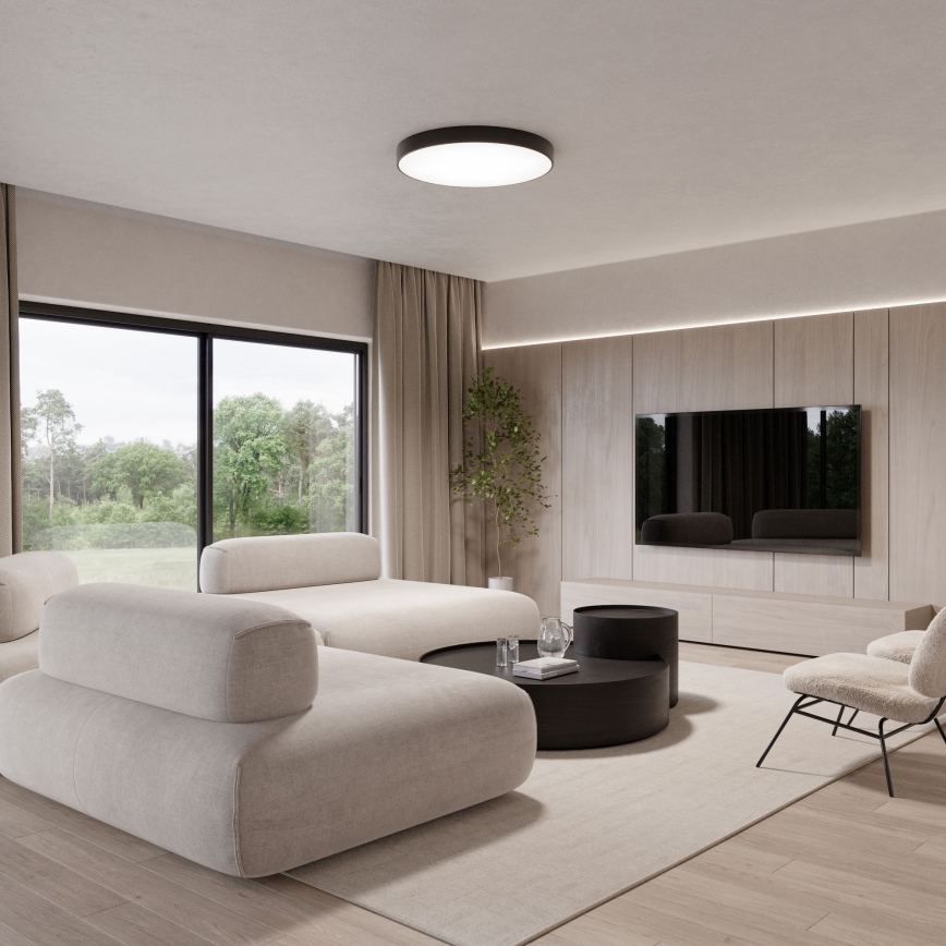 CLEO laelamp liikumis- ja hämarusanduriga, 5xE27/24W/230V, läbimõõt 60 cm, must