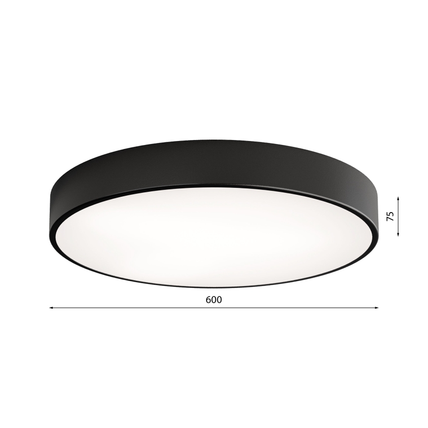 CLEO laelamp liikumis- ja hämarusanduriga, 5xE27/24W/230V, läbimõõt 60 cm, must