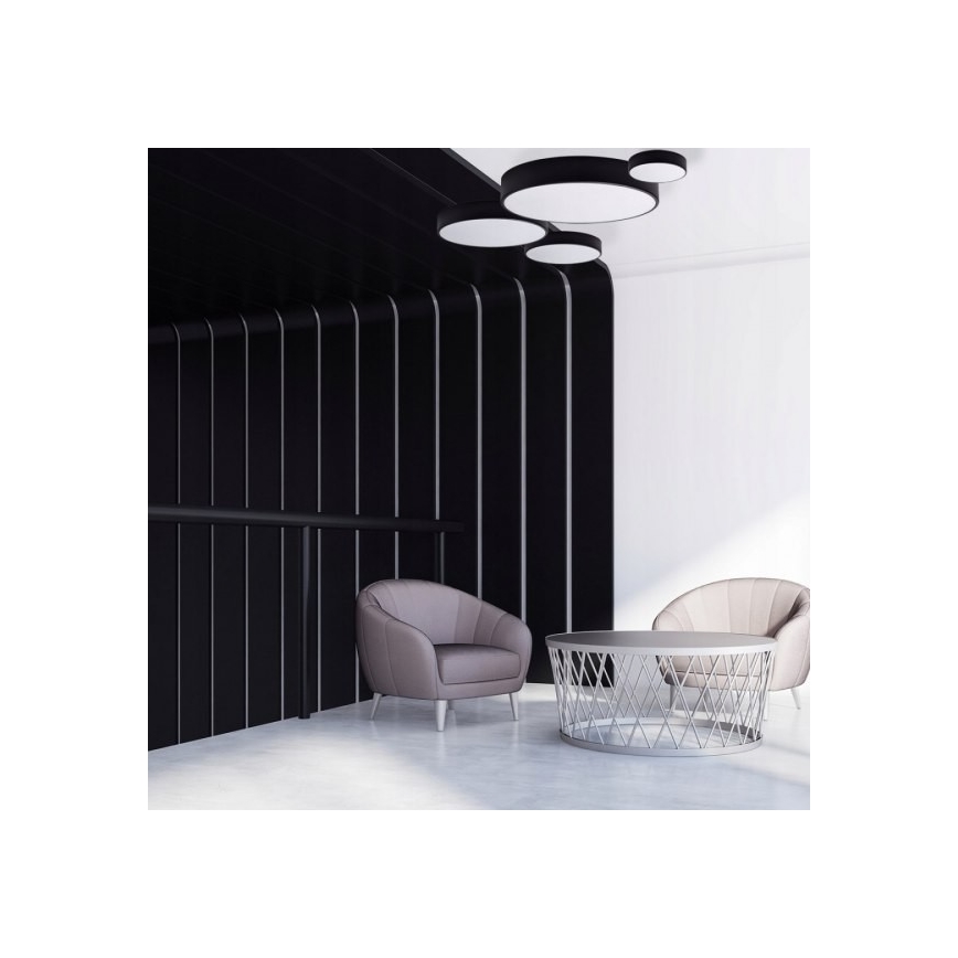 Laevalgusti anduriga CLEO 6xE27/24W/230V d. 80 cm must
