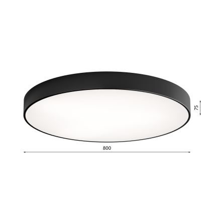 Laevalgusti anduriga CLEO 6xE27/24W/230V d. 80 cm must
