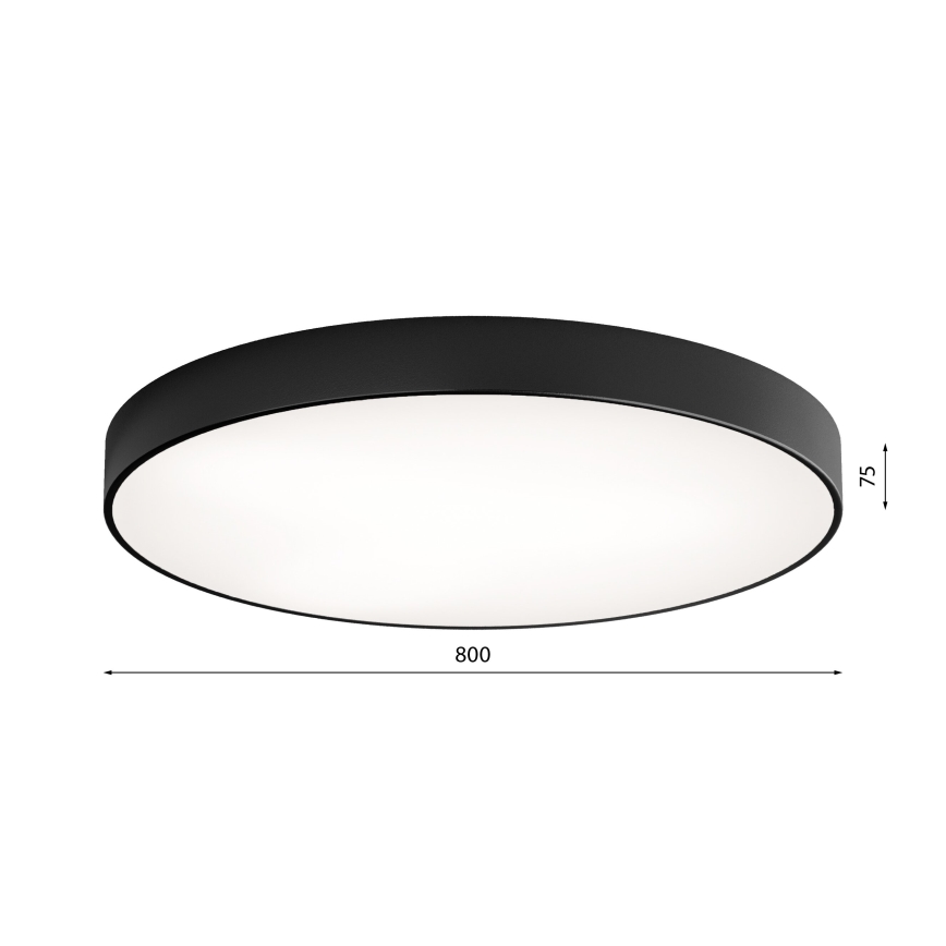 Laevalgusti anduriga CLEO 6xE27/24W/230V d. 80 cm must