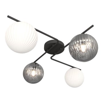 Laevalgusti AZURA 4xE14/10W/230V must/hall/valge