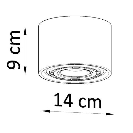 Laevalgusti BASIC AR111 1xGU10/40W/230V betoon