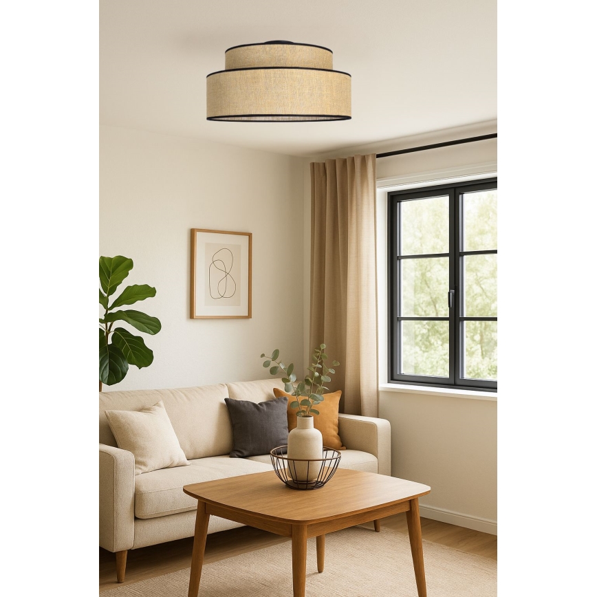 Laevalgusti BOHO 1xE27/60W/230V beež