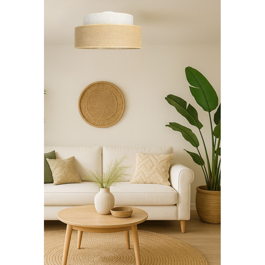 Laevalgusti BOHO 1xE27/60W/230V kreemikas/beež