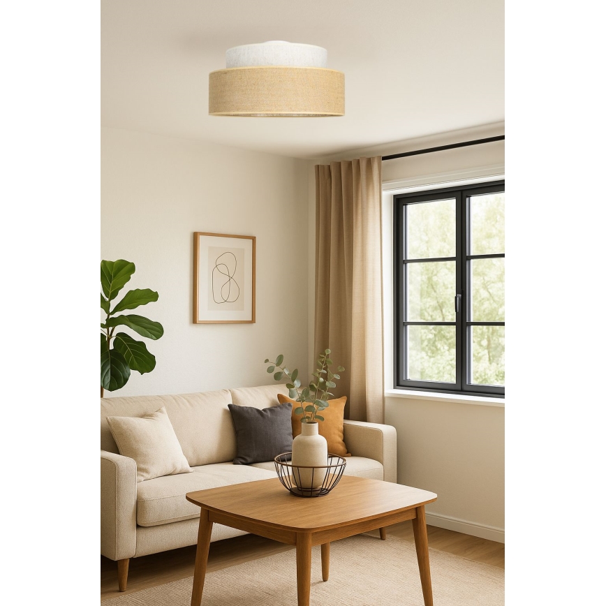 Laevalgusti BOHO 1xE27/60W/230V kreemikas/beež