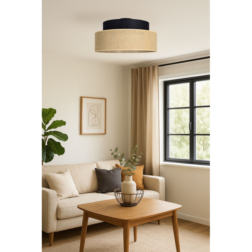 Laevalgusti BOHO 1xE27/60W/230V must/beež