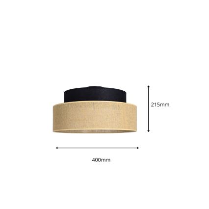 Laevalgusti BOHO 1xE27/60W/230V must/beež