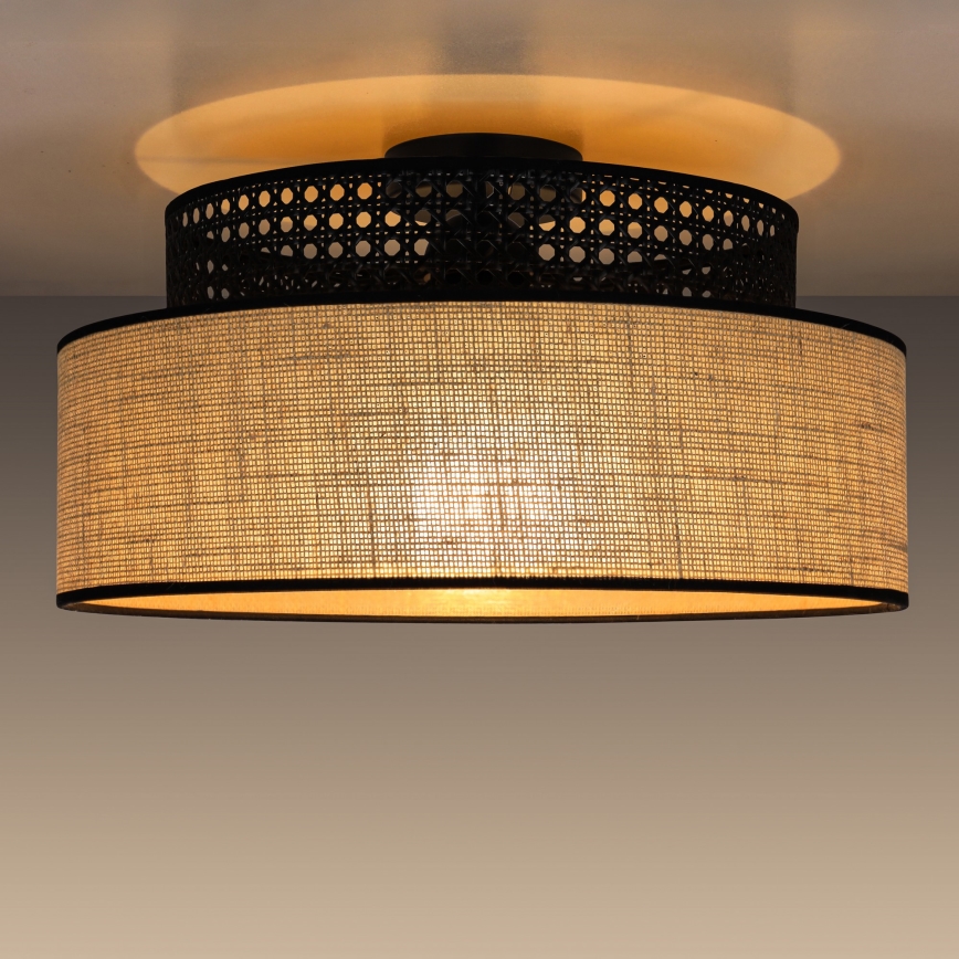 Laevalgusti BOHO 1xE27/60W/230V must/rotang