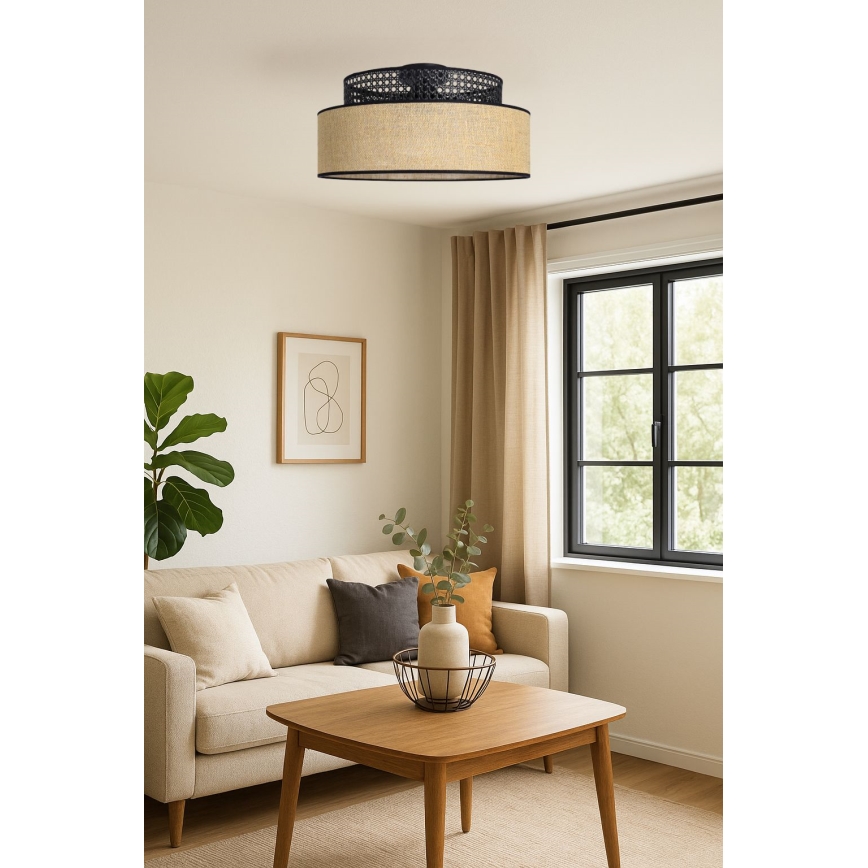 Laevalgusti BOHO 1xE27/60W/230V must/rotang