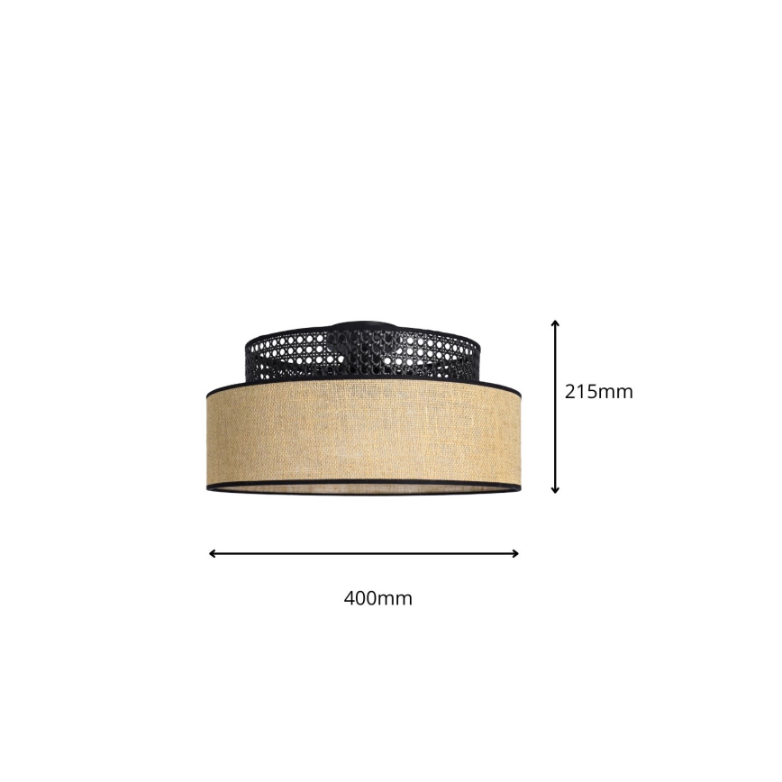 Laevalgusti BOHO 1xE27/60W/230V must/rotang
