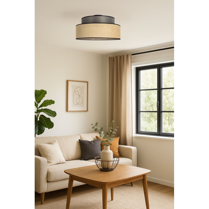 Laevalgusti BOHO 1xE27/60W/230V pruun/beež