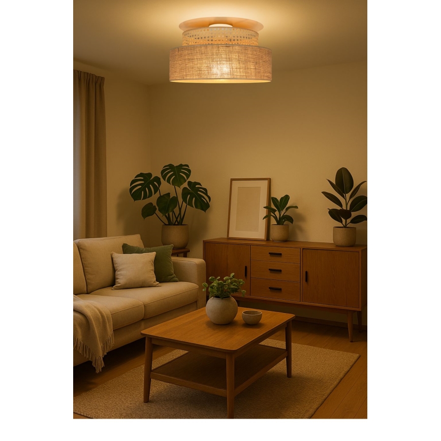 Laevalgusti BOHO 1xE27/60W/230V rotang