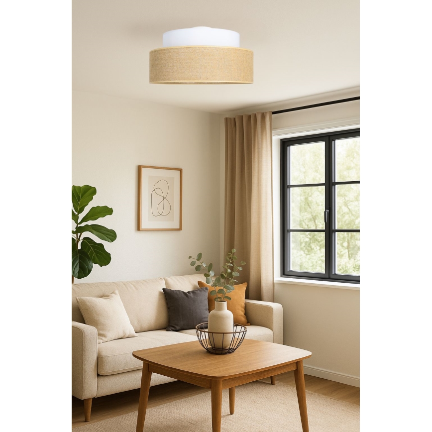 Laevalgusti BOHO 1xE27/60W/230V valge/beež