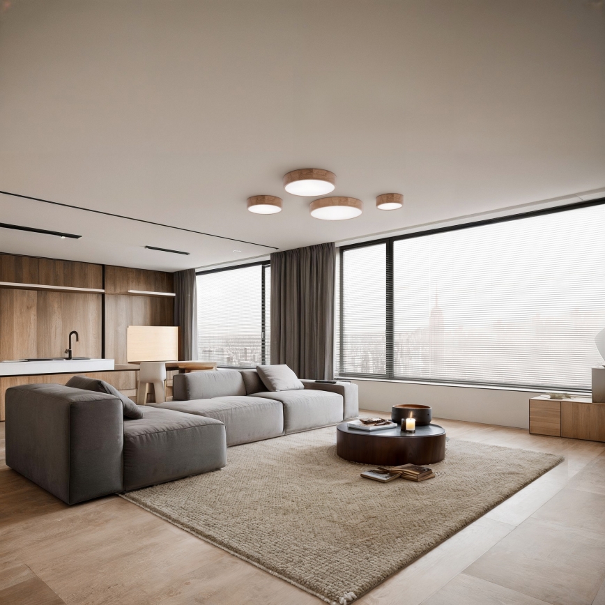 Laevalgusti CLEO anduriga, 3xE27/24W/230V, läbimõõt 37,5 cm, tamm