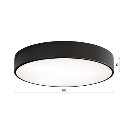 Laelamp CLEO liikumis- ja hämarusanduriga 4xE27/24W/230V, läbimõõt 50 cm, must