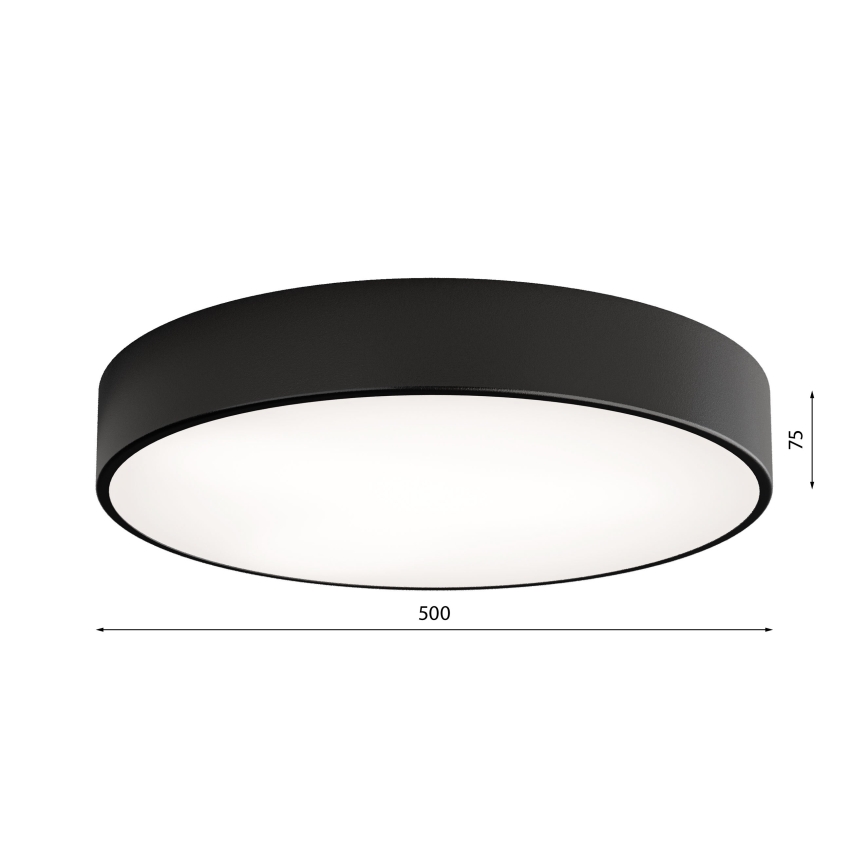 Laelamp CLEO liikumis- ja hämarusanduriga 4xE27/24W/230V, läbimõõt 50 cm, must
