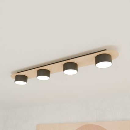 Laevalgusti DIAZ 4xGX53/12W/230V must/pruun