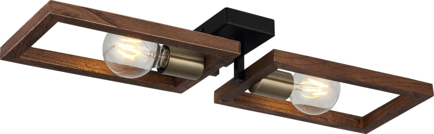 Laevalgusti ERA 2xE27/40W/230V pruun