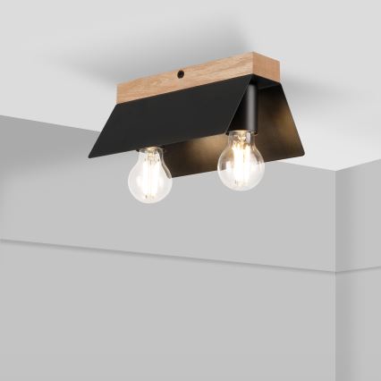 Laevalgusti ESME 2xE27/15W/230V must/tamm