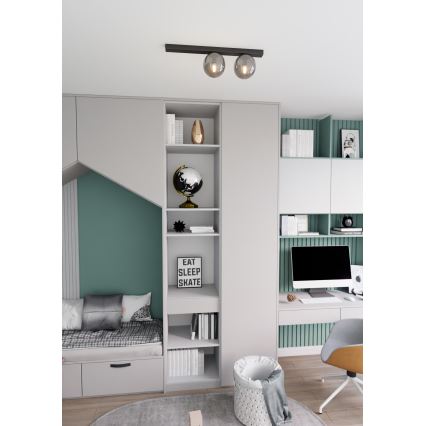 Laevalgusti FIT 2xE14/10W/230V must/hall