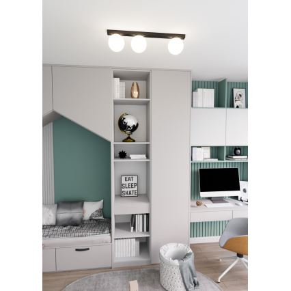 Laevalgusti FIT 3xE14/10W/230V must/valge