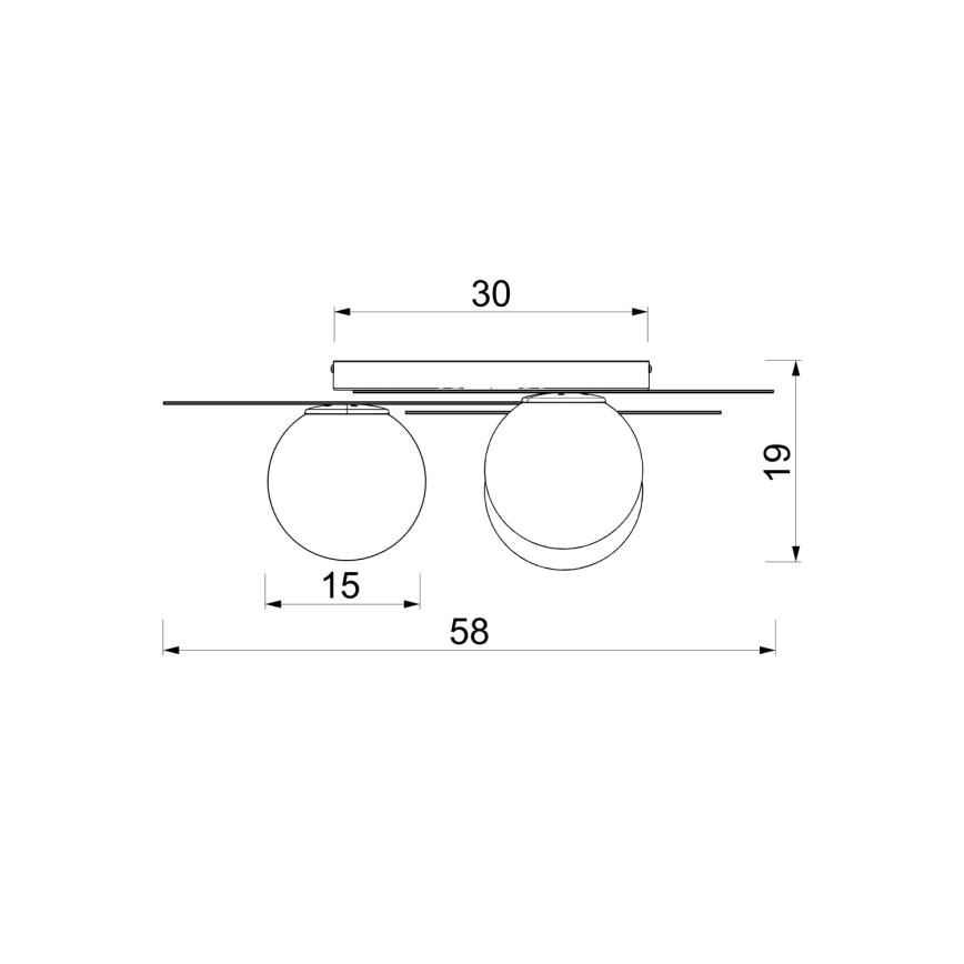 Laevalgusti FLAT 3xE27/15W/230V 55x60 cm kreemjas