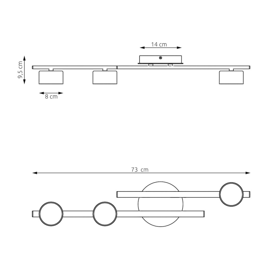 Laevalgusti FRAGMENT 3xGX53/12W/230V beež