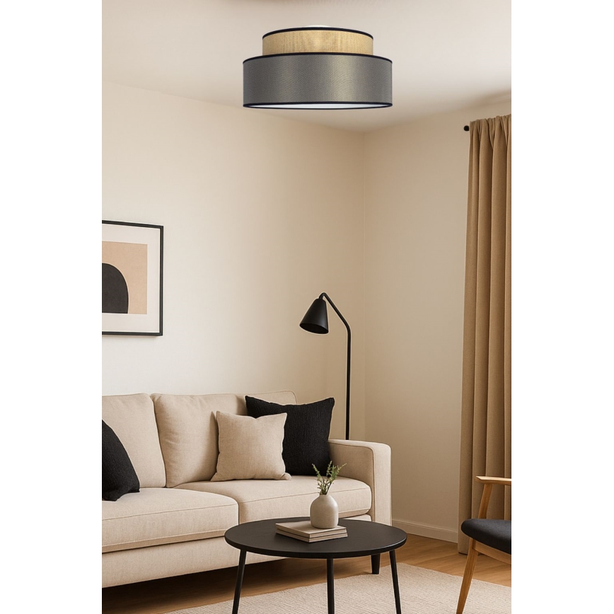 Laevalgusti GRACE 1xE27/60W/230V beež/pruun