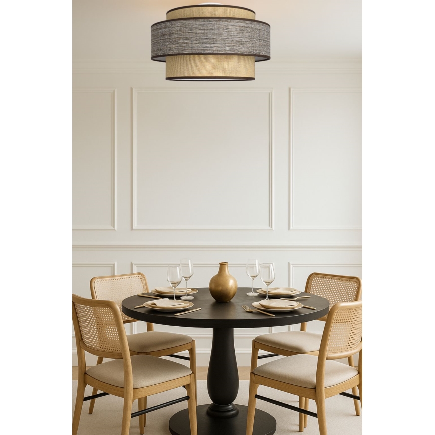 Laevalgusti GRACE 1xE27/60W/230V d. 40 cm beež/pruun