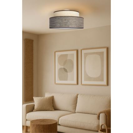 Laevalgusti GRACE 1xE27/60W/230V d. 40 cm kreemikas/pruun